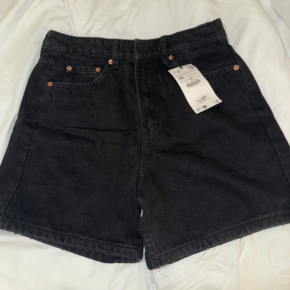 Zara Mom Shorts Black